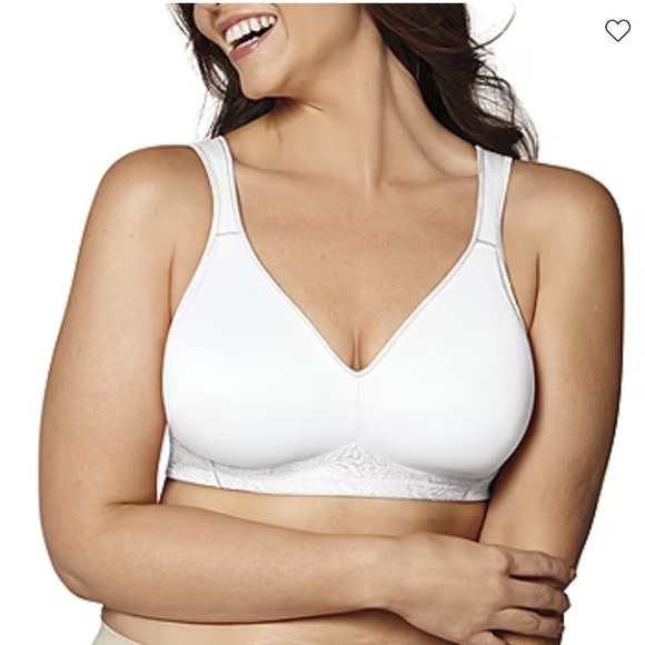 Playtex 18 Hour Side & Back Smoothing Seamless Wireless Full Coverage Bra 46D - Picture 2 of 8